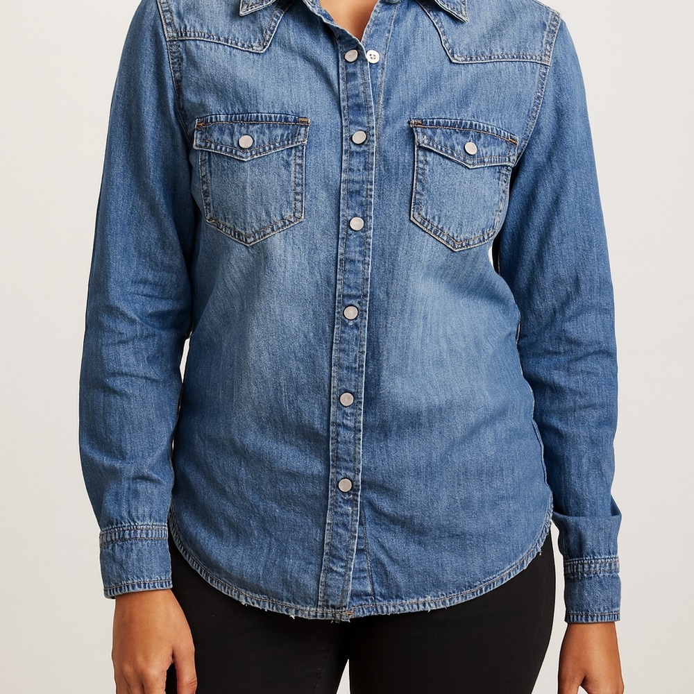 Mossimo Supply Co. Light Blue Denim Shirt